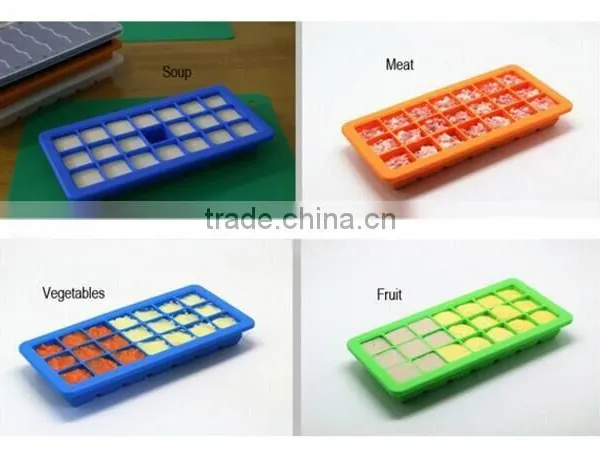 21pcs Silicone Ice Cube Silicone Baby Food Freezer Tray With Clip-on Lid photo-5