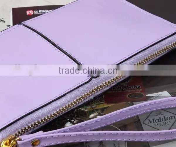 2016 New Design Wallet Purple Leather Wallet Lady's Long Wallet photo-6