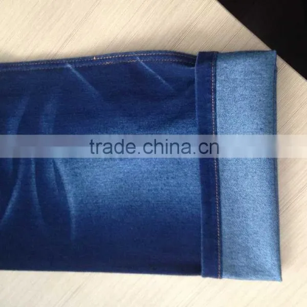 Indigo Knit Springy Denim Fabric:340gsm 54%cotton 27%polyester 15%nylon4%spandex Indigo Knit Denim Fabric From Changzhou China photo-3