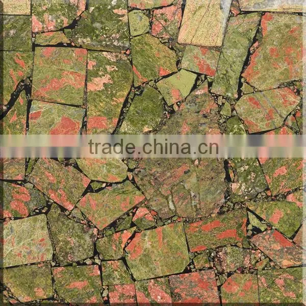Gs8001 Unakite Stone 600*600mm Gemstone Tile Manufacturer
