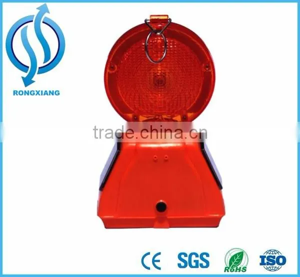 Yellow or Red Solar Power Flashing Road Safety LED Warning Barricade Light photo-2