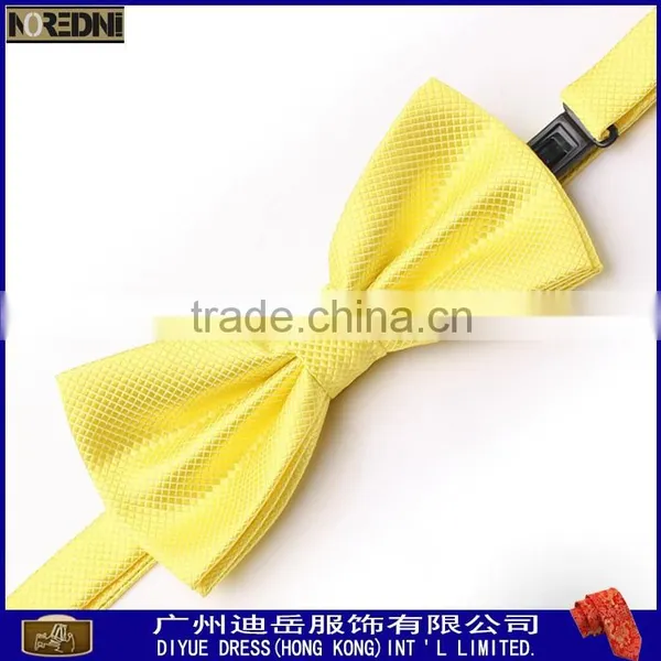 Hot Sale Pink Bow Tie Clip on Woven Bow Tie for Men photo-4