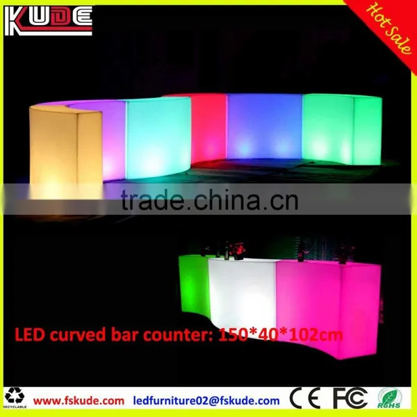 Led Light up Curves Bar Counter With LED RGB Light Changing photo-6