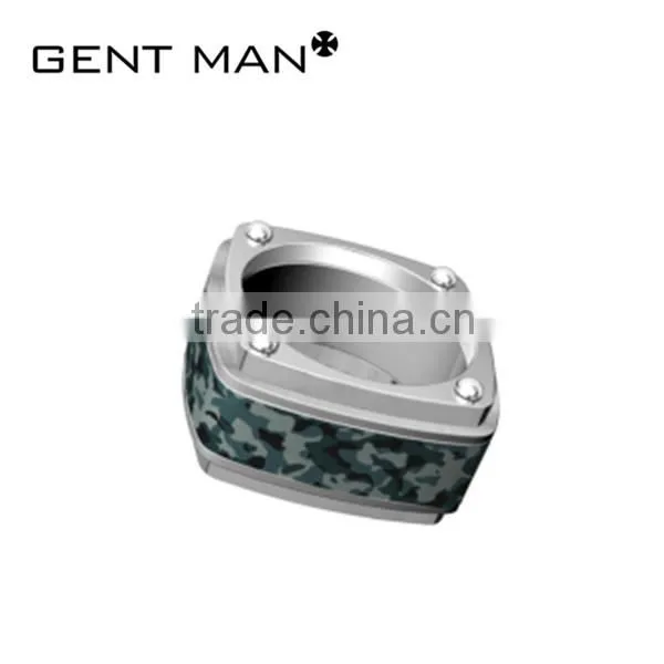 Simple Ring Designs Interesting Camouflage Pattern Stainless Steel Ring Man's Ring photo-4