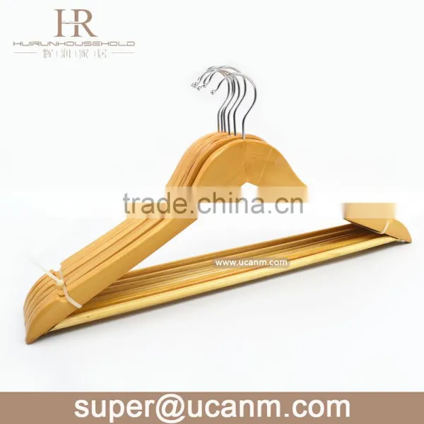 HRW-6611N Maple Wood A Grade Cheap Suit Hanger photo-2