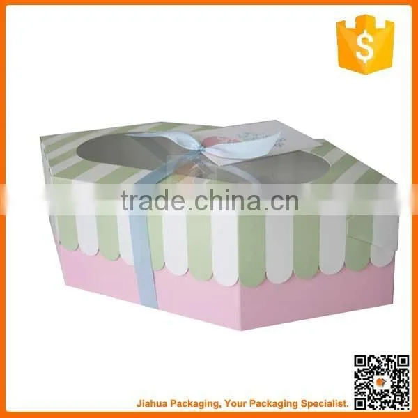 Round Striped Gift Box for Cake Packaging photo-5