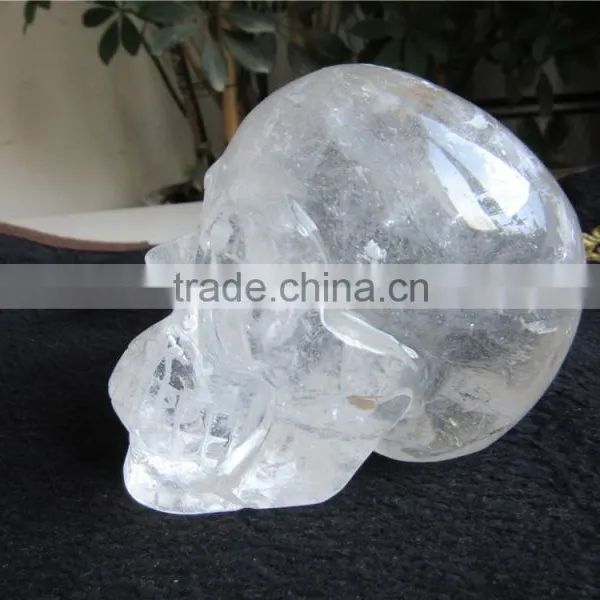 NATURAL Rock Clear White Crystal Skulls photo-3