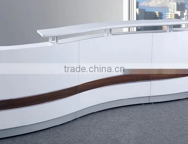 New Degsin Artificial Stone Office White Office Reception Desk,acrylic Solid Surface Hotel Reception Countertop photo-5