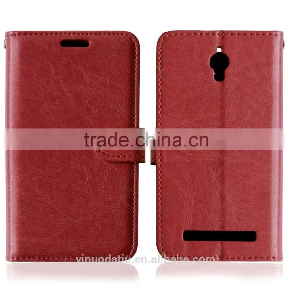 Hot Sale PU Leather Mobile Phone Flip Wallet Kickstand Case for ASUS Zenfone C ZC451CG photo-3