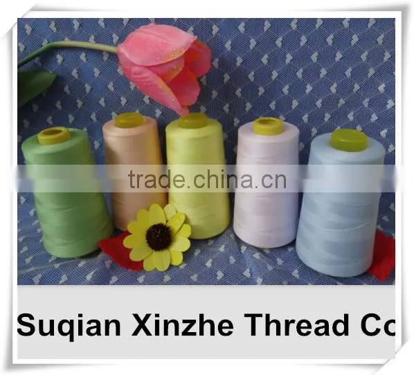 Spun Yarn Type and Dope Dyed Polyester Sewing Thread 3000Y