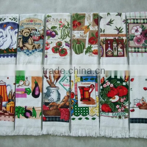 Silk Screen Pigment Custom Kitchen Towel Cotton Tea Towel Softtextile Home Textiles photo-3
