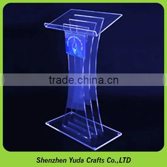 Modern Acrylic Lectern Podium Pulpit Plexiglass Lectern With Logo Printing photo-3