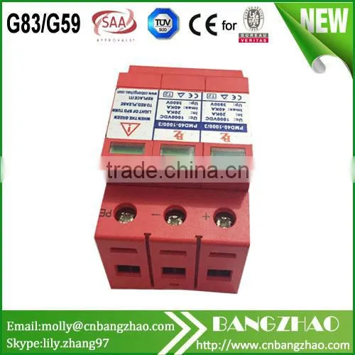 High Quality 2 Phase 1000V DC SPD 20/40KA Power Surge Protector Device photo-6