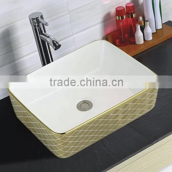 Buyer Price Fancy Color Sanitary Ware Luxury Semi Recessed Basin photo-2