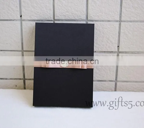 Custom Handmade Luxury Black Wedding Invitation Gift Boxes photo-2