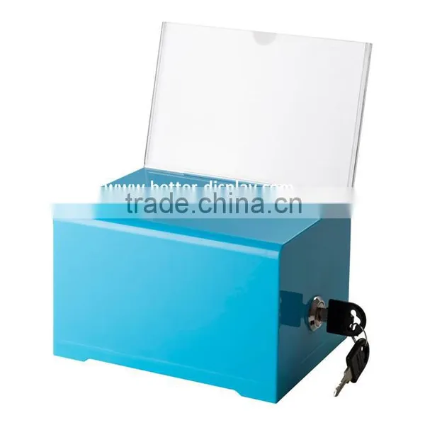 Wholesale Acrylic Yellow Donation Bins photo-2