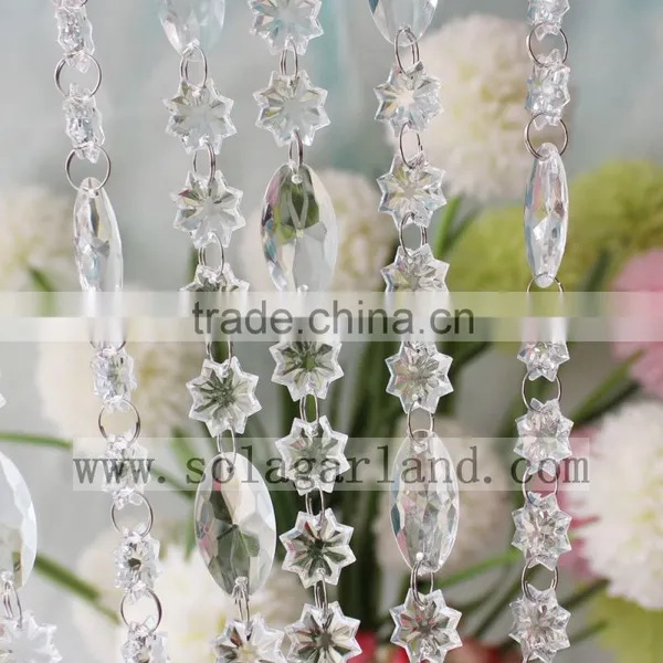Beauty Decorative String Curtain Strand Acrylic Crystal Beaded Curtain Wedding DIY Party Decor photo-5
