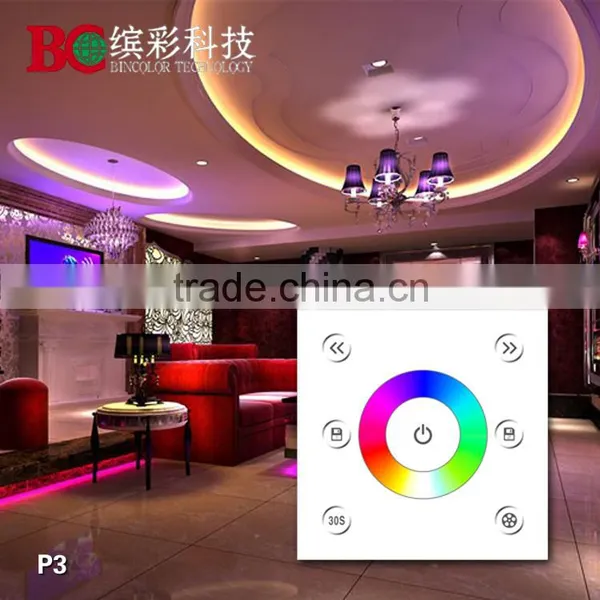 Bincolor P3 LED RGB Touch Dimmer Wall Mounted Single-zone Rgb Controller photo-2