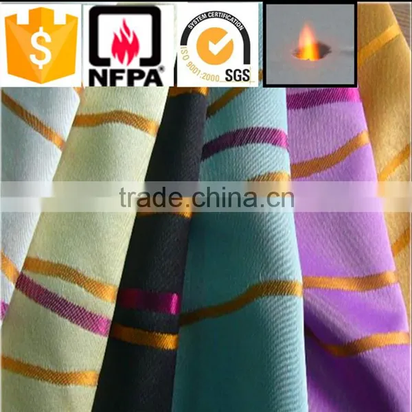 China Suppliers 100% Polyester Luxury Brilliant High Quality Fire Retardant Wholesale Curtain Cloth Fabric
