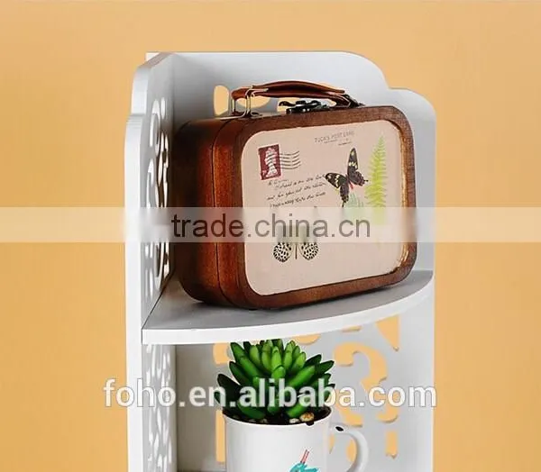 DIY White 7 Layer Modern Wood-Plastic Conner Shoes Display Shelf photo-3