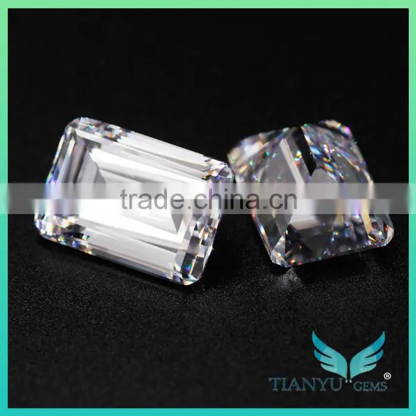 Wholesale 7*9mm 2ct Super White Colorless Emerald Cut China Synthetic Moissanite Diamond for Ring photo-5