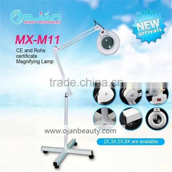 Portable With The Spring Jewelry LED 10x Portable Stand Type Magnifying Lamp MX-M11 Moveable