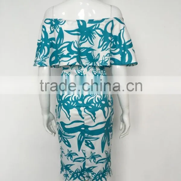 Bonvatt 2017 Summer New Product Lady Dress Fat Floral Print Fancy Dress photo-6