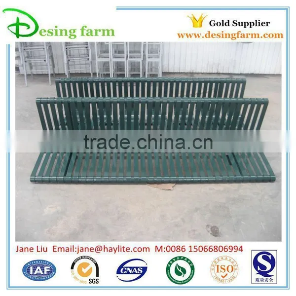 Cheap Color Powder Coated Metal Park Bench With Leg