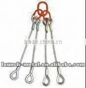 Four-leg Swaged Wire Rope, Sling Assembly in 1,670MPa Rope, OEM or ODM Orders Are Welcome