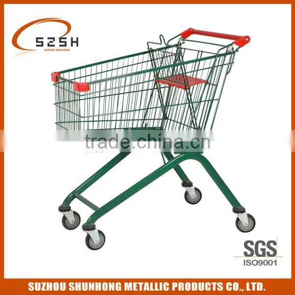 Four Wheels Trolley for Supermarket With Kid Seat photo-6