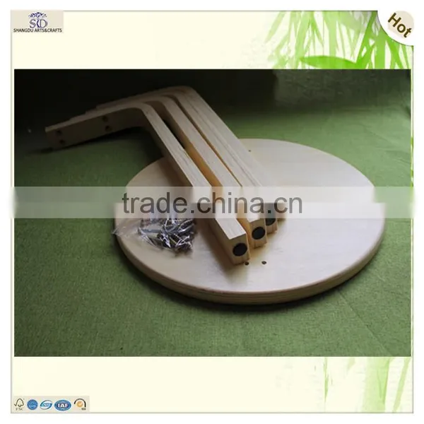 Solid Funny Diy Easy Installing Pine Wooden High Stool photo-3