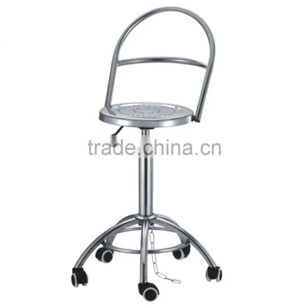 Stainless Steel Lab Stool With Backrest photo-2