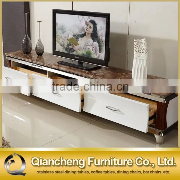 New Model tv Stand Wooden Furniture tv Stainless Steel Table for Home photo-3