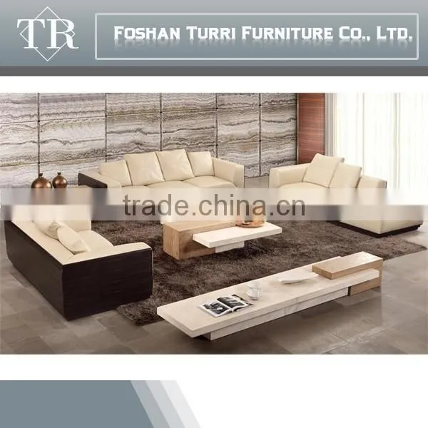Luxury Furniture Modern Beige Travertine Living Room Center Table photo-5