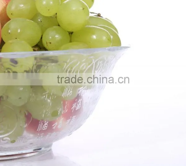 Custom Logo Chinese Pattern Cheap Clear Crystal Glass Decorative Bowls photo-2