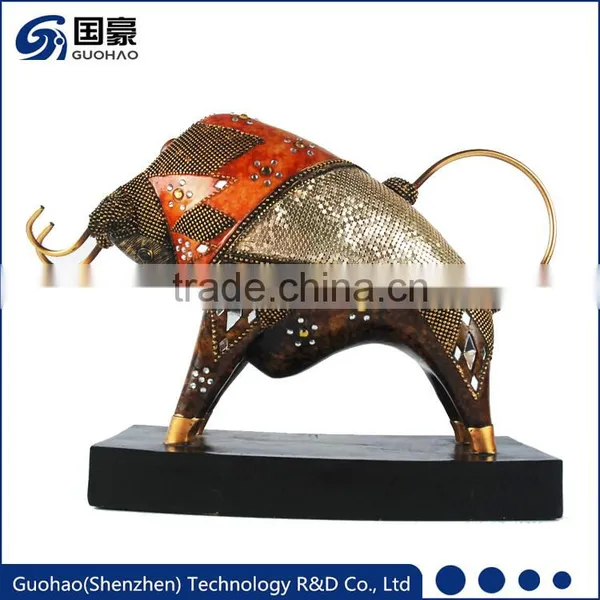 Cast Bronze Brass Bull Sculpture Statue