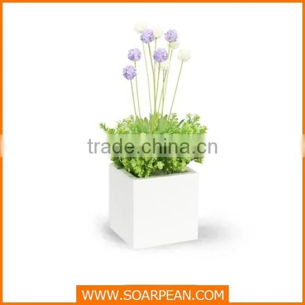 Home Decorative White Fiberglass Garden Flower Pot photo-2