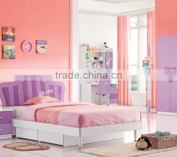 RD103 Sweet Girl Cherry Princess Bedroom Set 2015 New Children Kids Colofurl Cartoon Furniture on Sale in Stock photo-6
