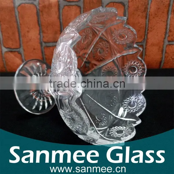 Good Quality Low Price Clear Glass Pedestal Bowl photo-2