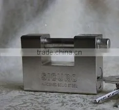 Wholesale Solid Square Stainless Steel Padlock With Chromed Finish and Hardened Steel Shackle photo-6