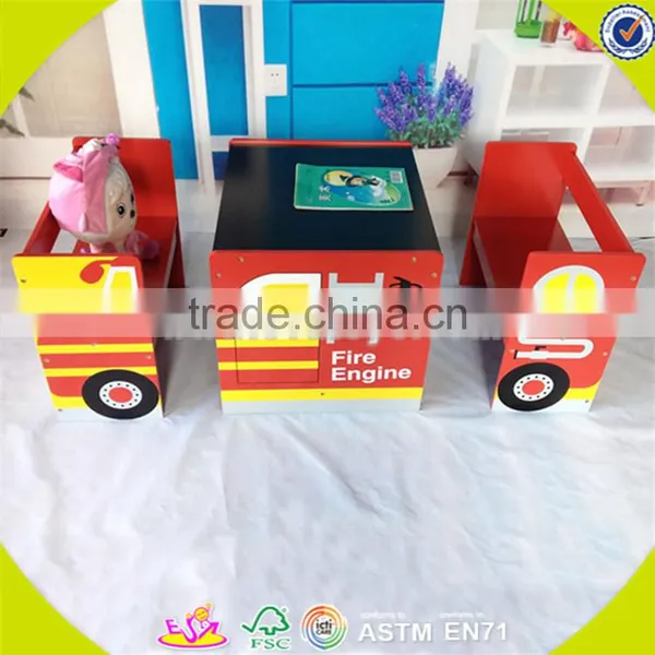 Wholesale Beautiful Wooden Study Table Chairs,colorful Kids Wooden Study Table Chairs,top Sale Study Table Chairs W08G143 photo-2