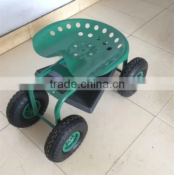 Four-wheel Rolling Garden Work Seat Cart TC1852