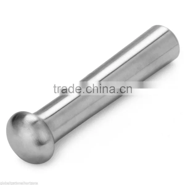 2 in 1 Manual Garlic Press Kitchen Tool Stainless Steel Spice Grinder / Mortar and Pestle Set photo-2