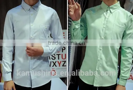 Button Down Collar Mens Oxford Shirts Slim Fit Casual Dress Shirts photo-2