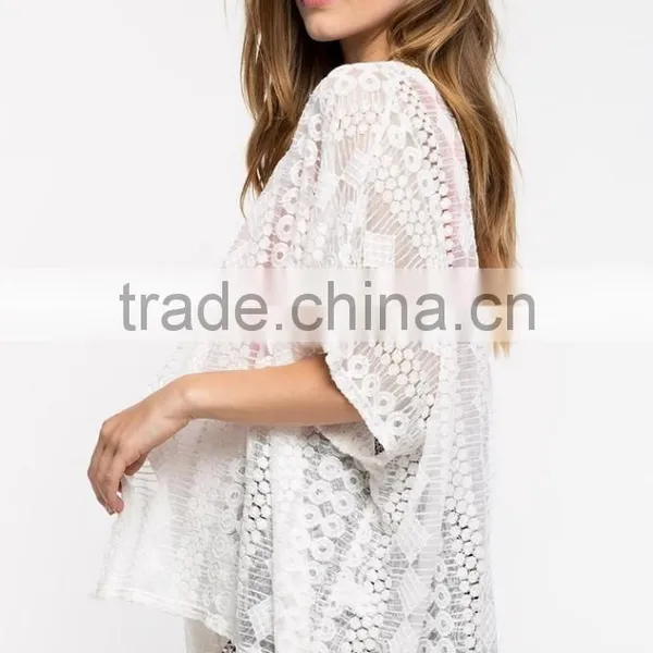 Latest Ladies Fashion Crochet Cardigan Customized Low Price photo-4