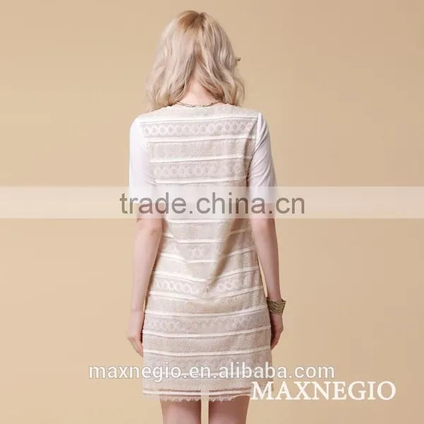Pierced 3/4 Long Sleeve Designer One Piece Dress photo-3