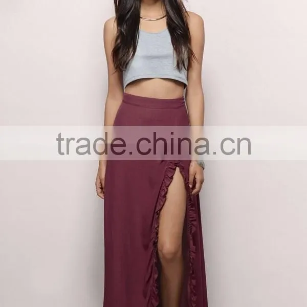 Latest Elegant Design Classic Ruffles Skirt/long Maxi Women Dress Wholesale photo-2