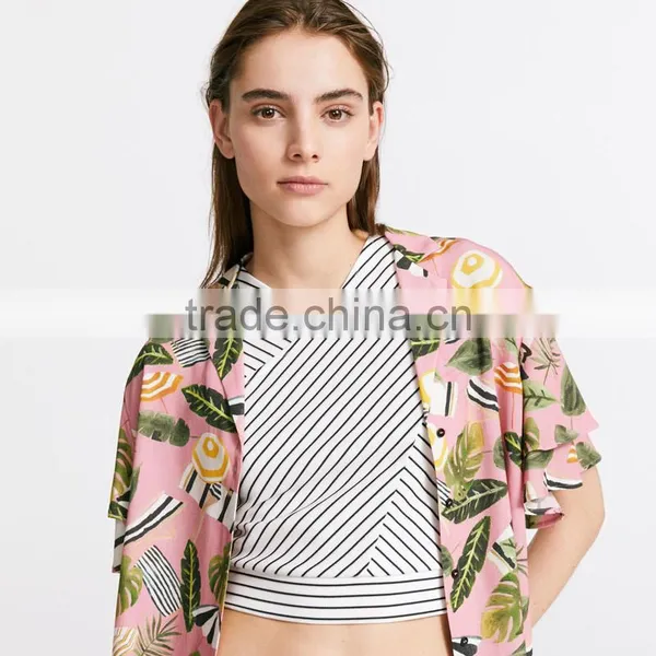 Office Lady Fitted Crop Top Designs Stylish Simple Sleeveless Blouse photo-3