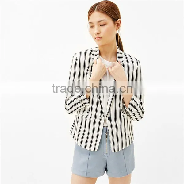 2017 Custom Designs Women Leisure 3/4 Sleeve Blazer Jacket photo-3