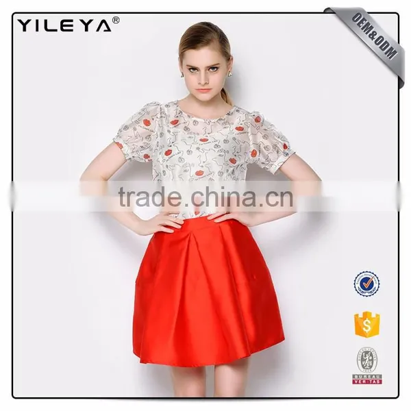 Good Quality Pleated High Waist Polyester Short Skirt photo-3